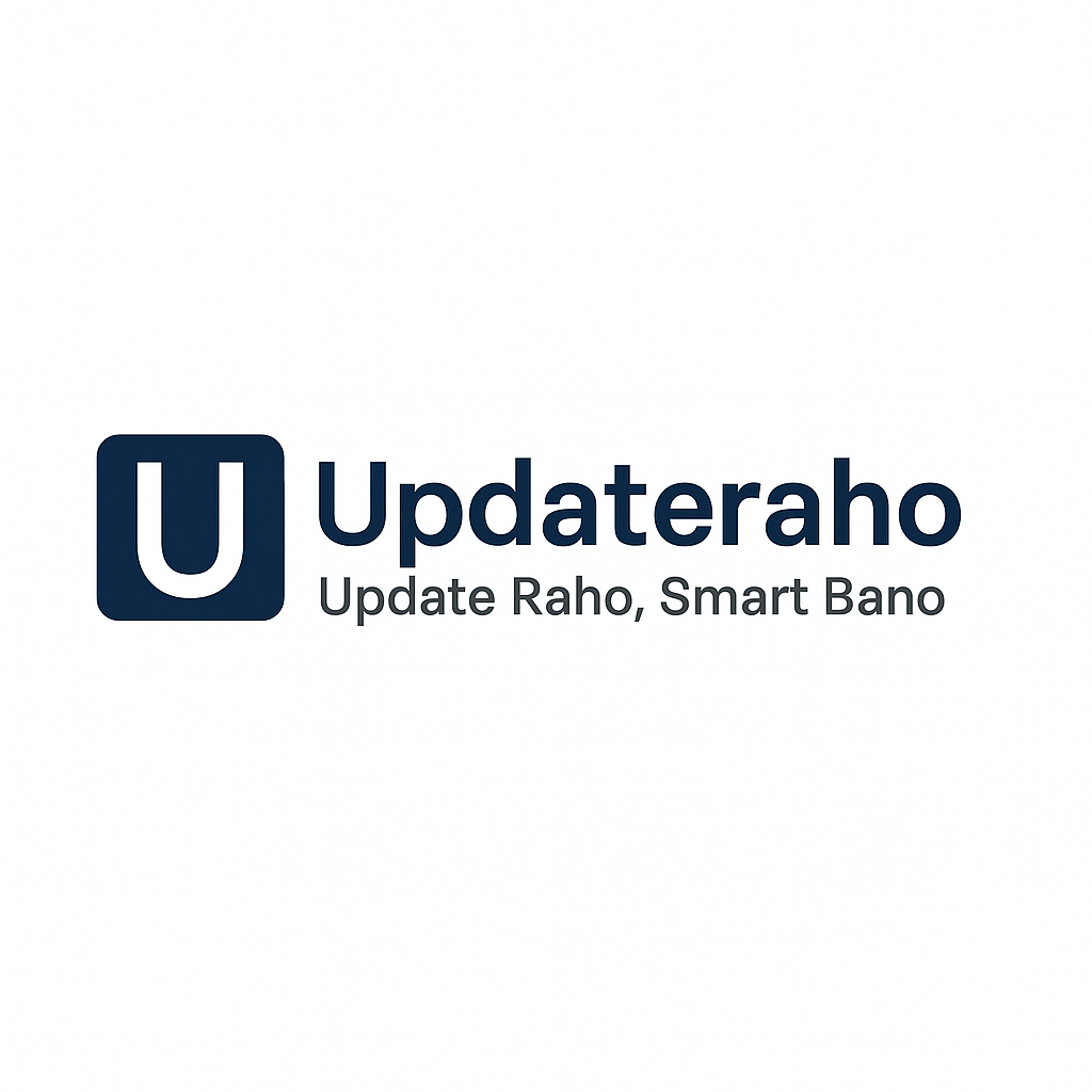 Updateraho Logo with Tagline "Update Raho, Smart Bano"